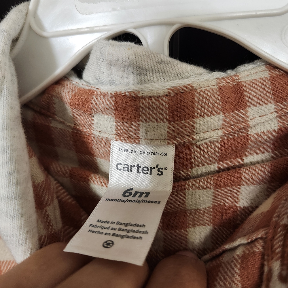 Carter's Orange Plaid Shirt - Picture 2 of 5
